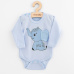 Kojenecké body s dlouhým rukávem New Baby Happy Elephant blue