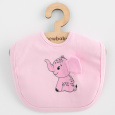 Dětský bavlněný bryndák New Baby Happy Elephant pink