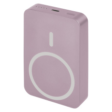 EMOS POWERBANKA WI1046, bezdrátové nabíjení 20W, 10.000mAh, LOSOSOVÁ, 1xUSB-C