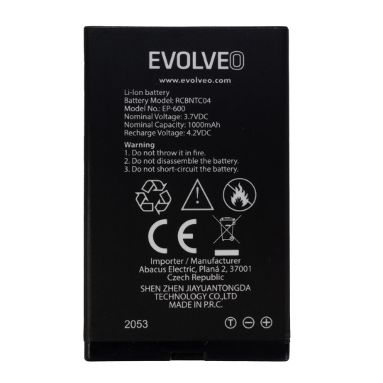 EVOLVEO originální baterie 1000 mAh pro EasyPhone XD/XR (EP-600/601)