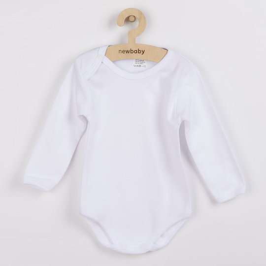 Luxusní body dlouhý rukáv New Baby - bílé