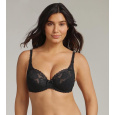 PLAYTEX FLOWER ELEGANCE RCS UNDERWIRE BRA - Dámská krajkovaná podprsenka s kosticí - černá