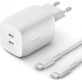 Belkin 65W GaN napájecí adaptér 2xUSB-C+100W kabel