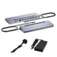 i-tec USB-C Metal Ergonomic 3x 4K Display Docking Station, PD100W + i-tec Universal Charger 100W