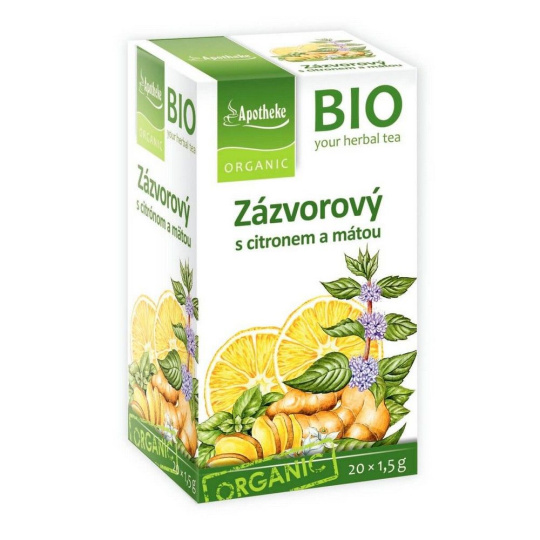 Apotheke BIO čaj Zázvorový s citronem a mátou 20x1,5g