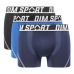 DIM SPORT MICROFIBRE BOXER 3x - Pánské sportovní boxerky 3 ks - černá - modrá