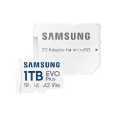 Samsung EVO Plus/micro SDXC/1TB/UHS-I U3 / Class 10/+ Adaptér/Bílá