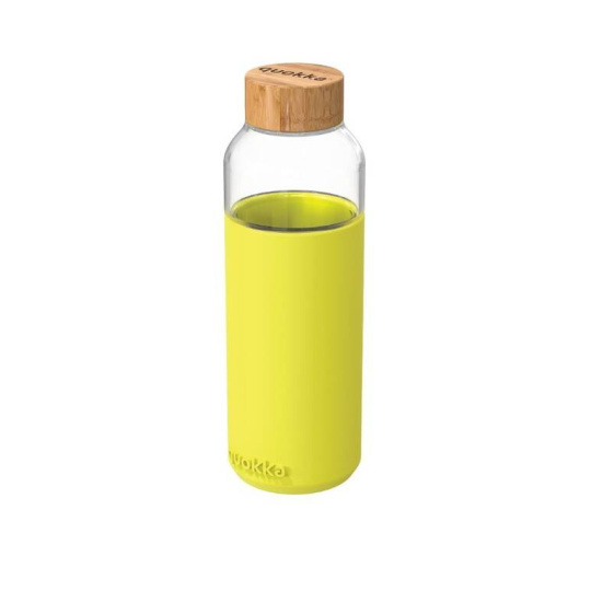 QUOKKA FLOW Skleněná láhev NEON GREEN 660ml