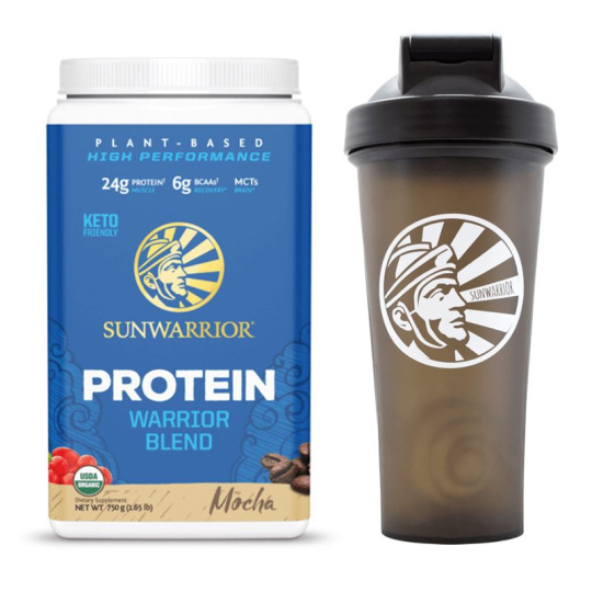 Protein Blend BIO 750g moka (Hrachový a konopný protein) + Shaker 700 ml ZDARMA