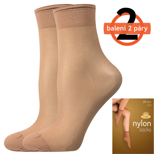 ponožky NYLON socks 20 DEN / 2 páry