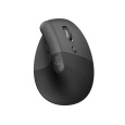 Logitech Lift/Vertikální/Optická/Pro praváky/4 000 DPI/USB+BT/Grafitová