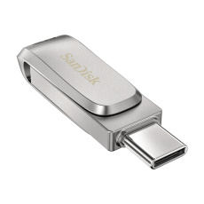 SanDisk Ultra Dual Drive Luxe/64GB/USB 3.1/USB-A + USB-C/Stříbrná