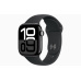 Apple Watch S10 Cell/42mm/Jet Black/Sport Band/Black/-S/M