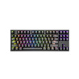 Genesis herní mechanická klávesnice THOR 404/RGB/Gateron Yellow Pro/Drátová USB/US layout/Černá