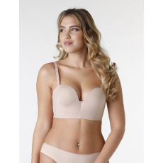 WONDERBRA ULTIMATE BACKLESS BRA - Dámská push-up podprsenka pro hluboký výstřih na zádech - tělová