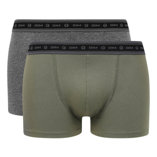 DIM GREEN ECOSMART BOXER 2x - Pánské bio boxerky 2 ks - zelená - tmavě zelená