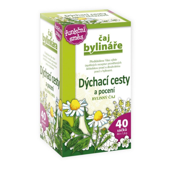 Bylinář čaj Dýchací cesty a pocení 40x1,6g