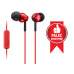 SONY sluchátka MDR-EX110AP, handsfree, červené