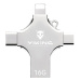 Viking 4v1/Flash USB/16GB/USB 3.0/USB-A + USB-C/+ Adaptér/Stříbrná