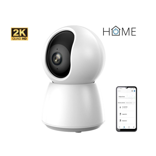 iGET HOME Camera CS4 White - WiFi 2K IP kamera, noční vidění, audio, RJ45, auto tracking