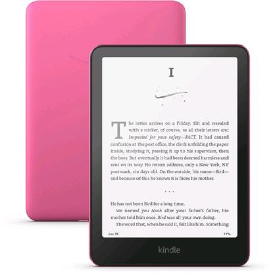 E-book Amazon Kindle Paperwhite 2024 (16 GB), raspberry, s reklamou