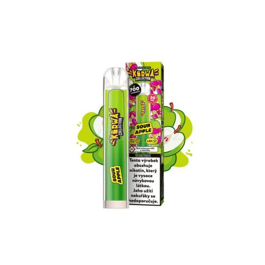 Kurwa 700 jednorázová e-cigareta Sour Apple (kyselé jablko) 20mg/ml 1ks