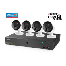 iGET HGNVK85304 - Kamerový PoE FullHD set, 8CH NVR + 4x IP 1080p kamera, SMART detekce, W/M/Andr/iOS