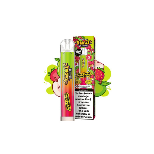 Kurwa 700 jednorázová e-cigareta Apple Pear Strawberry (jablko hruška jahody) 20mg/ml 1ks