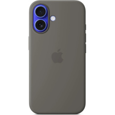 iPhone 16 Silicone Case with MS - Stone Gray