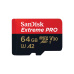 SanDisk Extreme PRO/micro SDXC/64GB/UHS-I U3 / Class 10/+ Adaptér