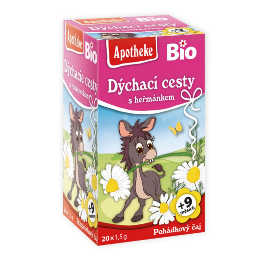 Apotheke BIO čaj dětský Na dýchací cesty s heřmánkem 20x1,5g