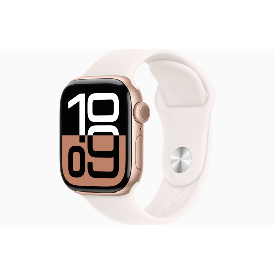 Apple Watch S10/46mm/Rose Gold/Sport Band/Light Blush/-S/M