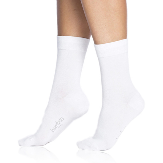 BAMBUS LADIES COMFORT SOCKS - Dámské bambusové ponožky - bílá