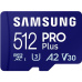 Samsung/micro SDXC/512GB/USB 3.0/USB-A/Class 10/+ Adaptér/Modrá