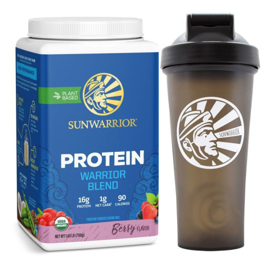 Protein Blend BIO 750g berry (Hrachový a konopný protein) + Shaker 700 ml ZDARMA