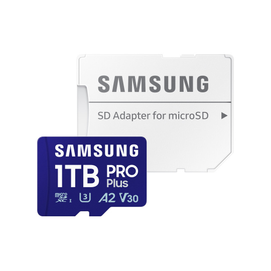 Samsung PRO Plus/micro SDXC/1TB/UHS-I U3 / Class 10/+ Adaptér/Modrá