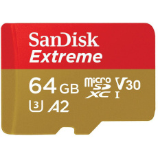 SanDisk Extreme/micro SDXC/64GB/UHS-I U3 / Class 10/+ Adaptér