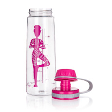 láhev na pití 750ml YOGA New tritan RŮŽ