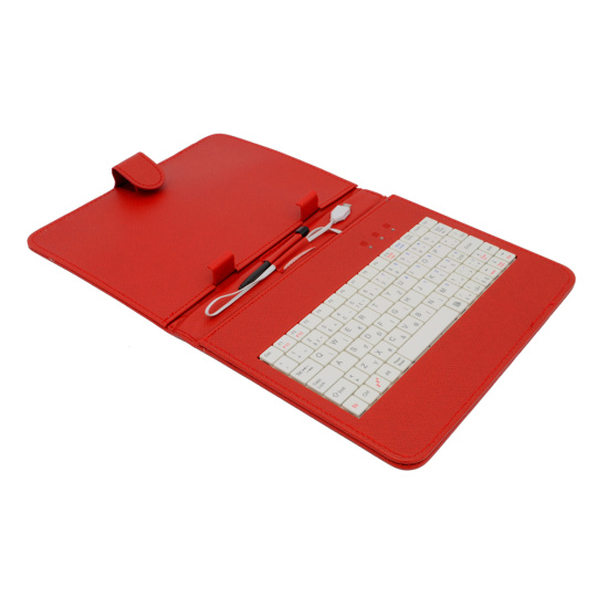 AIREN AiTab Leather Case 2 with USB Keyboard 8'' RED (CZ/SK/DE/UK/US.. layout)