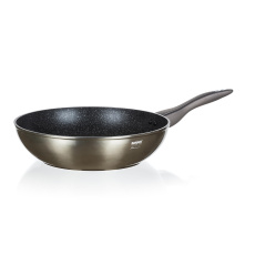 pánev WOK 28x7,8cm/3mm nepřiln.povrch METALLIC PLATINUM