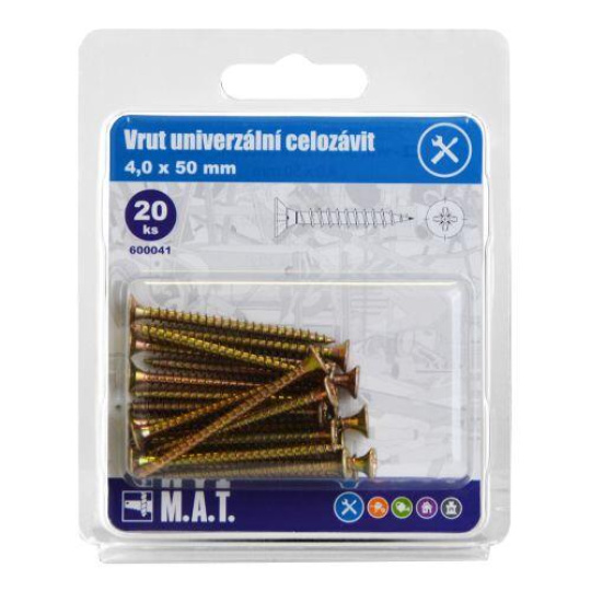 vrut un.celozávit 4,0x 50mm ZZ (20ks)