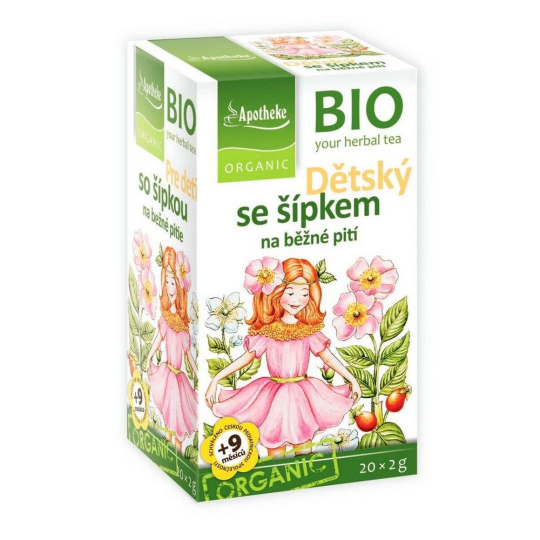 Apotheke BIO čaj dětský Šípkový na běžné pití 20x2g